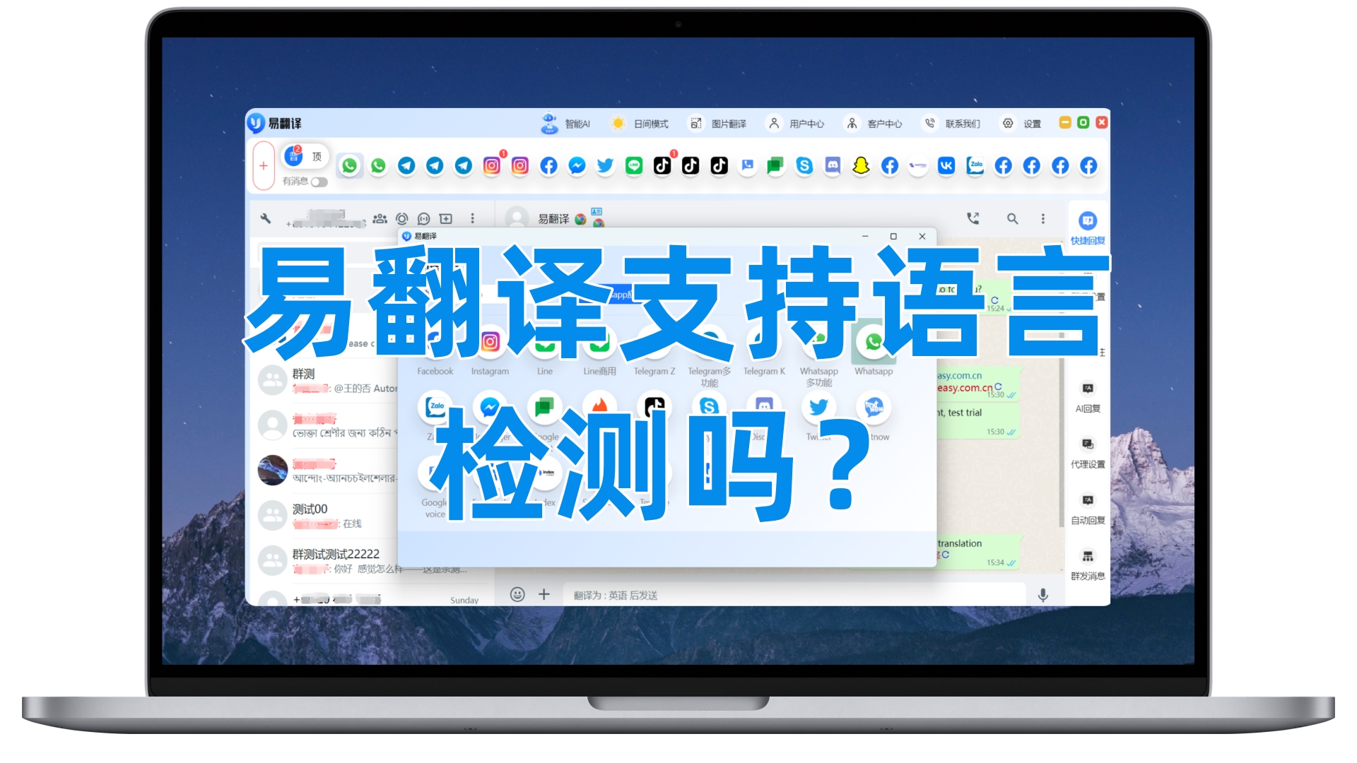 易翻译支持语言检测吗？